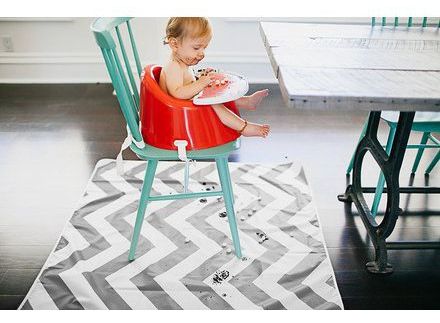 Example of splash mat for baby high chair